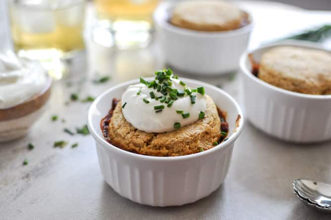 Three Bean Chili Pot Pies I howsweeteats.com