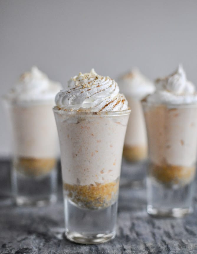 No-Bake Sweet Potato Cheesecakes I howsweeteats.com