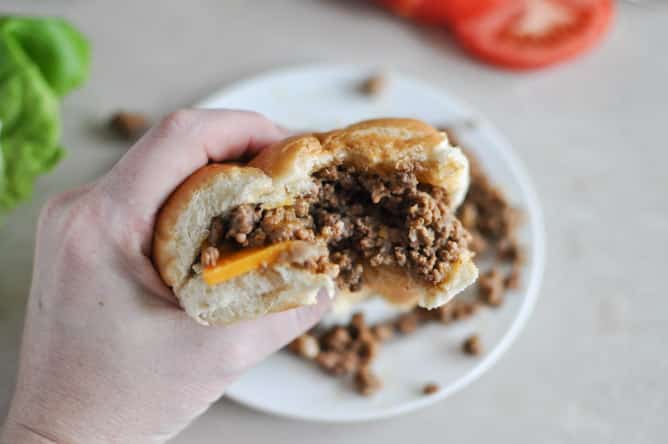 Crockpot Cheeseburgers I howsweeteats.com