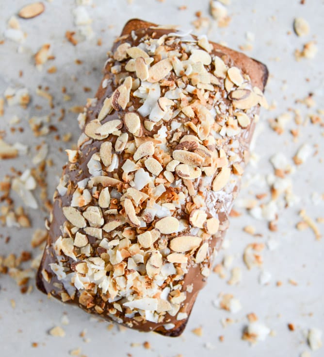 Spiked Almond Joy Poundcake I howsweeteats.com