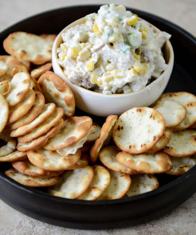 Sweet Corn, Bacon and Scallion Greek Yogurt Chicken Salad I howsweeteats.com