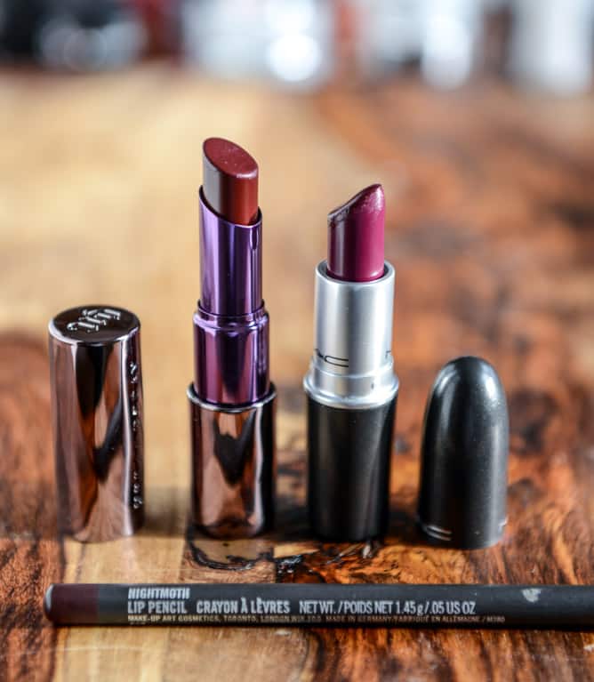 urban decay shame and MAC rebel lipsticks I howsweeteats.com