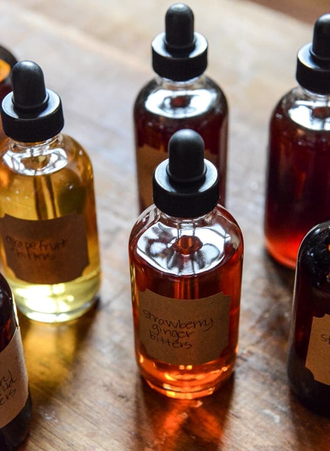 Homemade Cocktail Bitters: Cherry Vanilla, Chocolate, Grapefruit & Strawberry Ginger I howsweeteats.com Homemade Cocktail Bitters: Cherry Vanilla, Chocolate, Grapefruit & Strawberry Ginger I howsweeteats.com