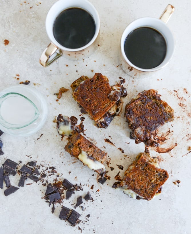 Banana Bread, Brie and Chocolate Grilled Cheese I howsweeteats.com