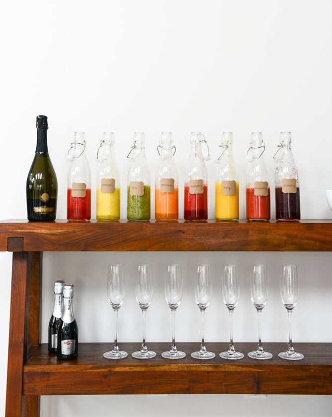 DIY bellini bar I howsweeteats.com