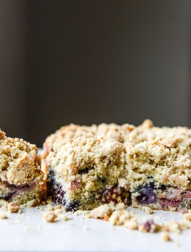 cherry berry buttermilk crumb cake I howsweeteats.com