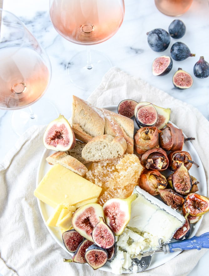 roasted goat cheese stuffed figs + an easy summer cheese plate I howsweeteats.com