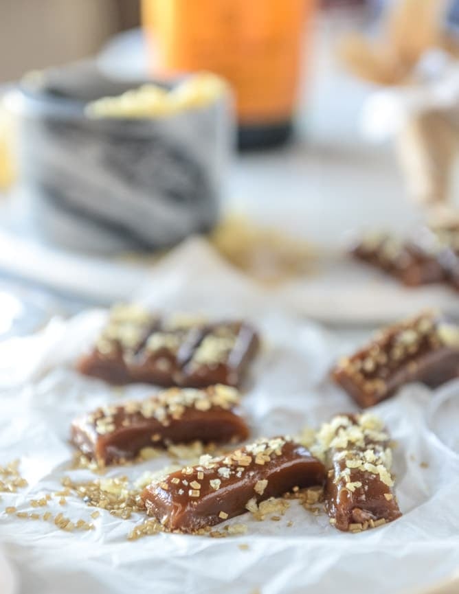 potato chip salted champagne caramels I howsweeteats.com