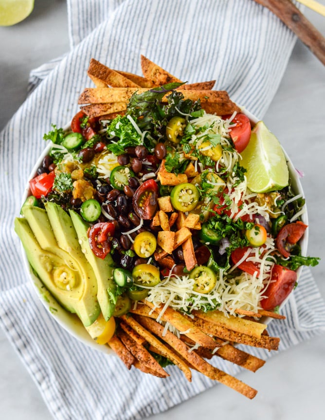 crunchy taco kale salad I howsweeteats.com