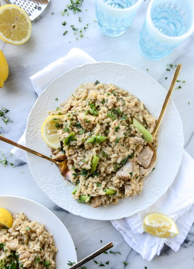 lemon chicken risotto I howsweeteats.com