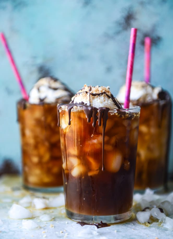 cold brew coffee soda floats I howsweeteats.com