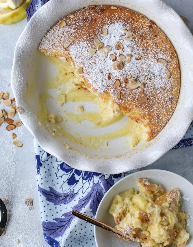 lemon almond pudding cake I howsweeteats.com