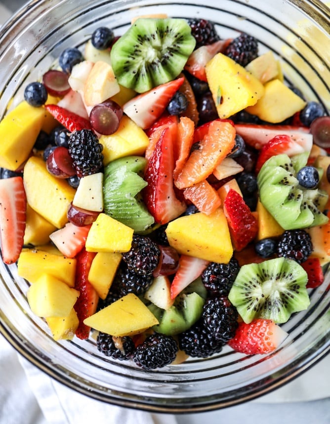 poppy seed fruit salad I howsweeteats.com
