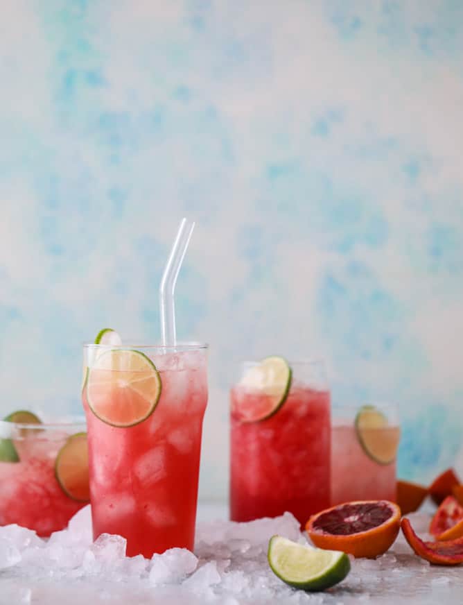 blood orange coolers I howsweeteats.com #bloodorange #mocktails #coconutwater #drinks 