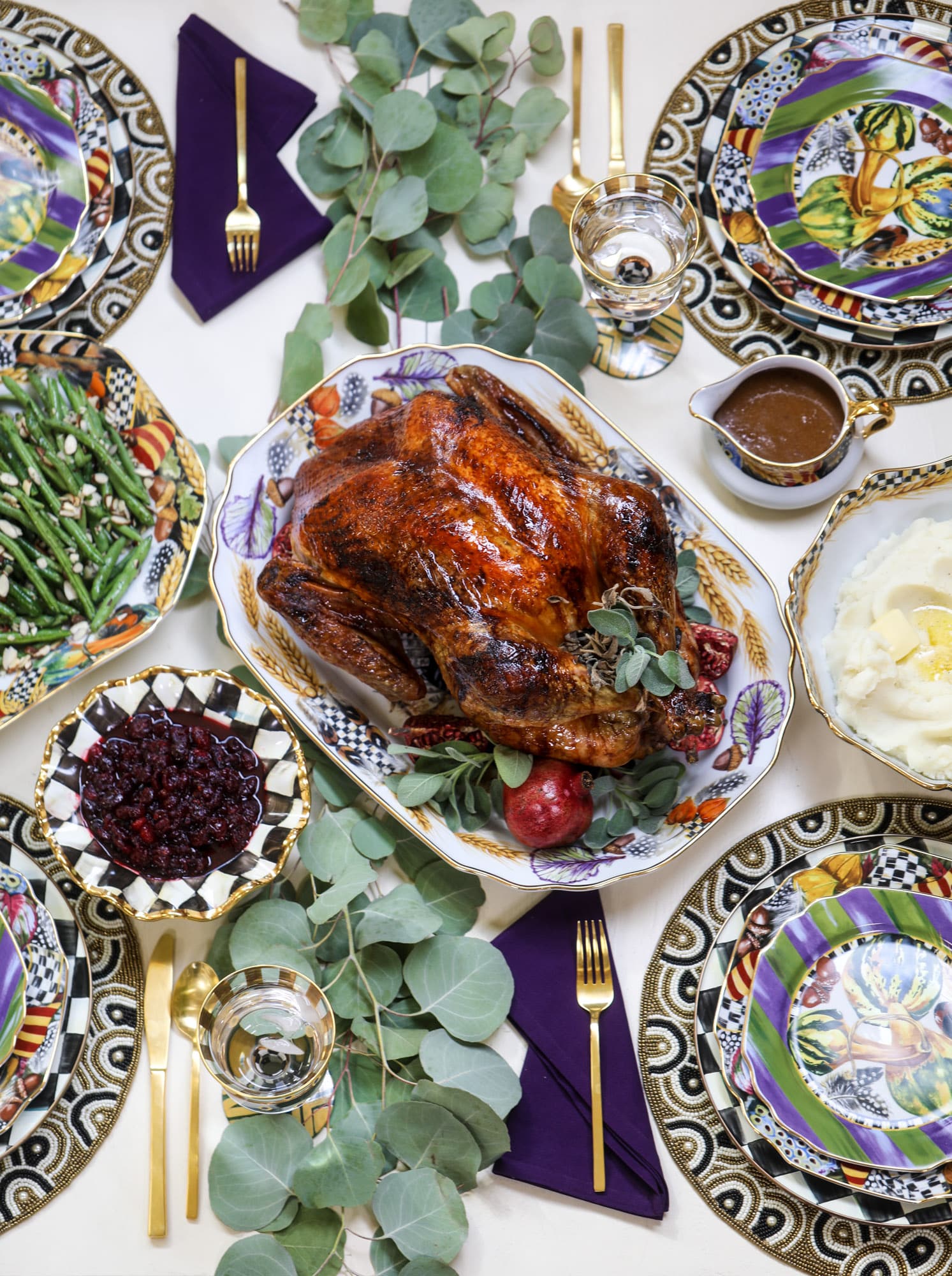 This dry brined turkey is a super easy recipe and foolproof for the perfect Thanksgiving! It's roasted with an apple cider glaze and served with the perfect gravy. You'll never make another gravy recipe again! Try this dry brined turkey for your best Thanksgiving ever! I howsweeteats.com #dry #brine #turkey #recipe #thanksgiving #gravy