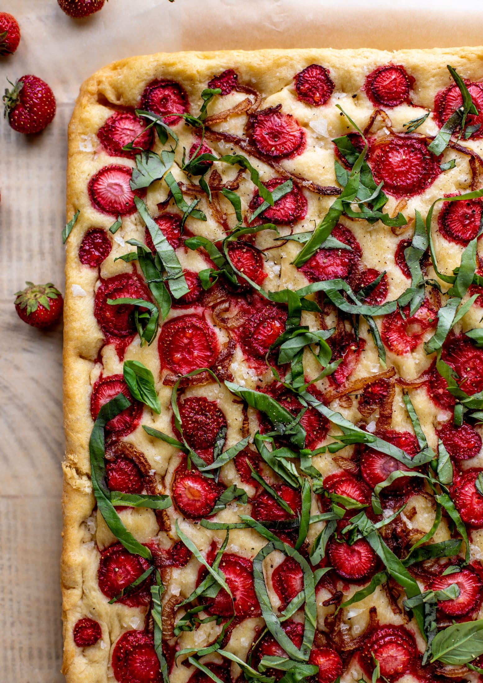 strawberry basil focaccia