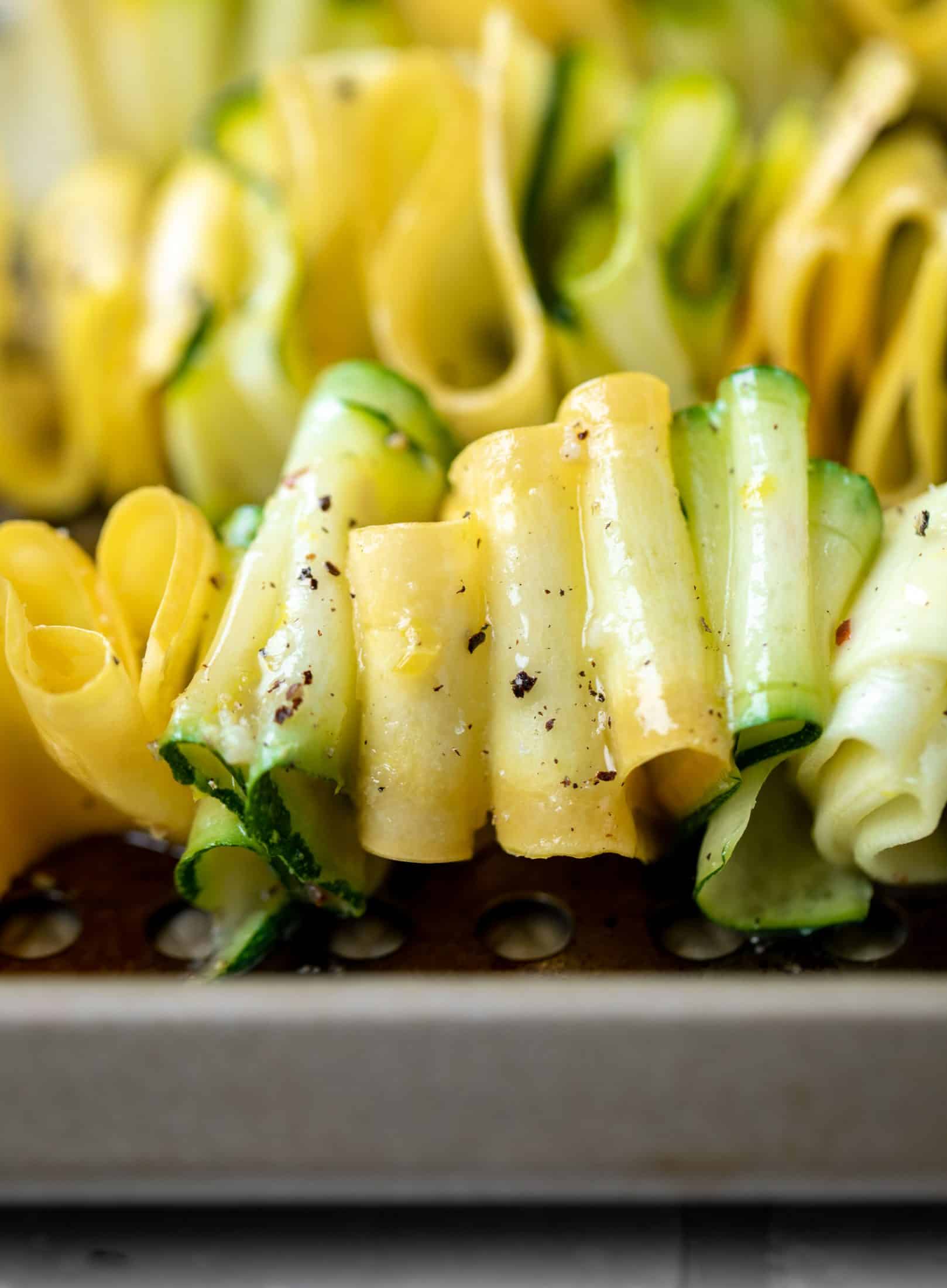 zucchini skewers with spicy lemon garlic butter
