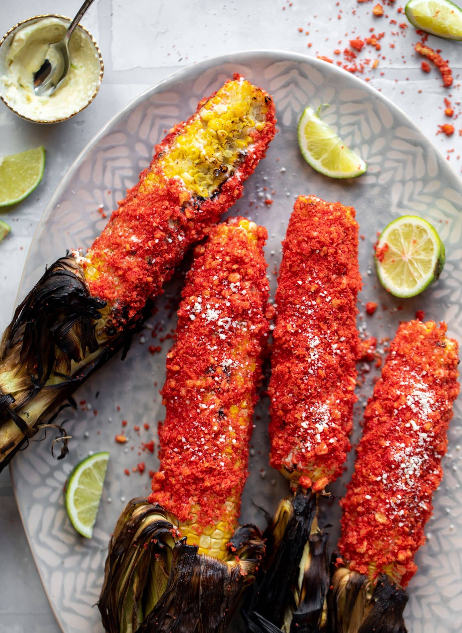 flaming hot cheetos grilled corn