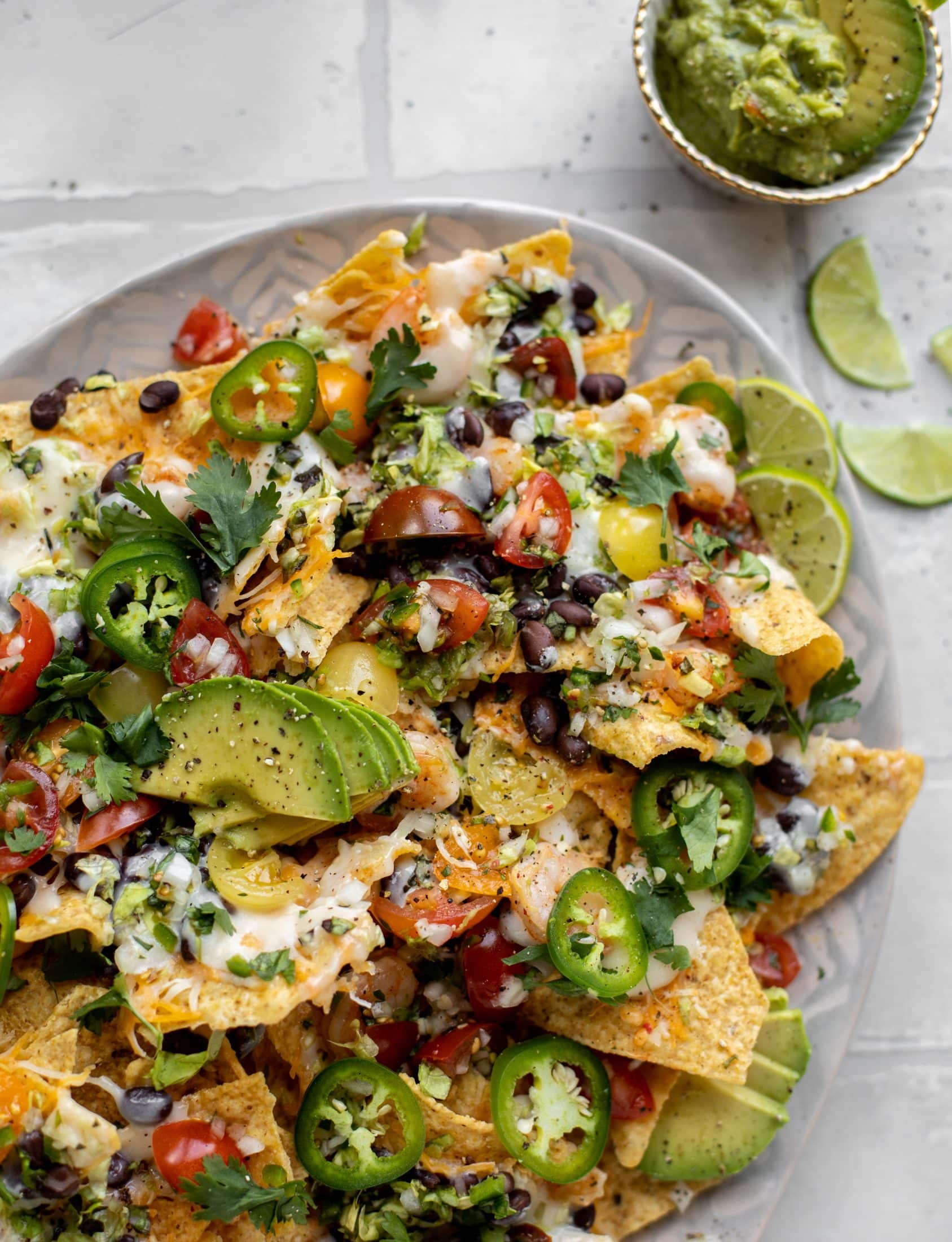 sheet pan shrimp nachos