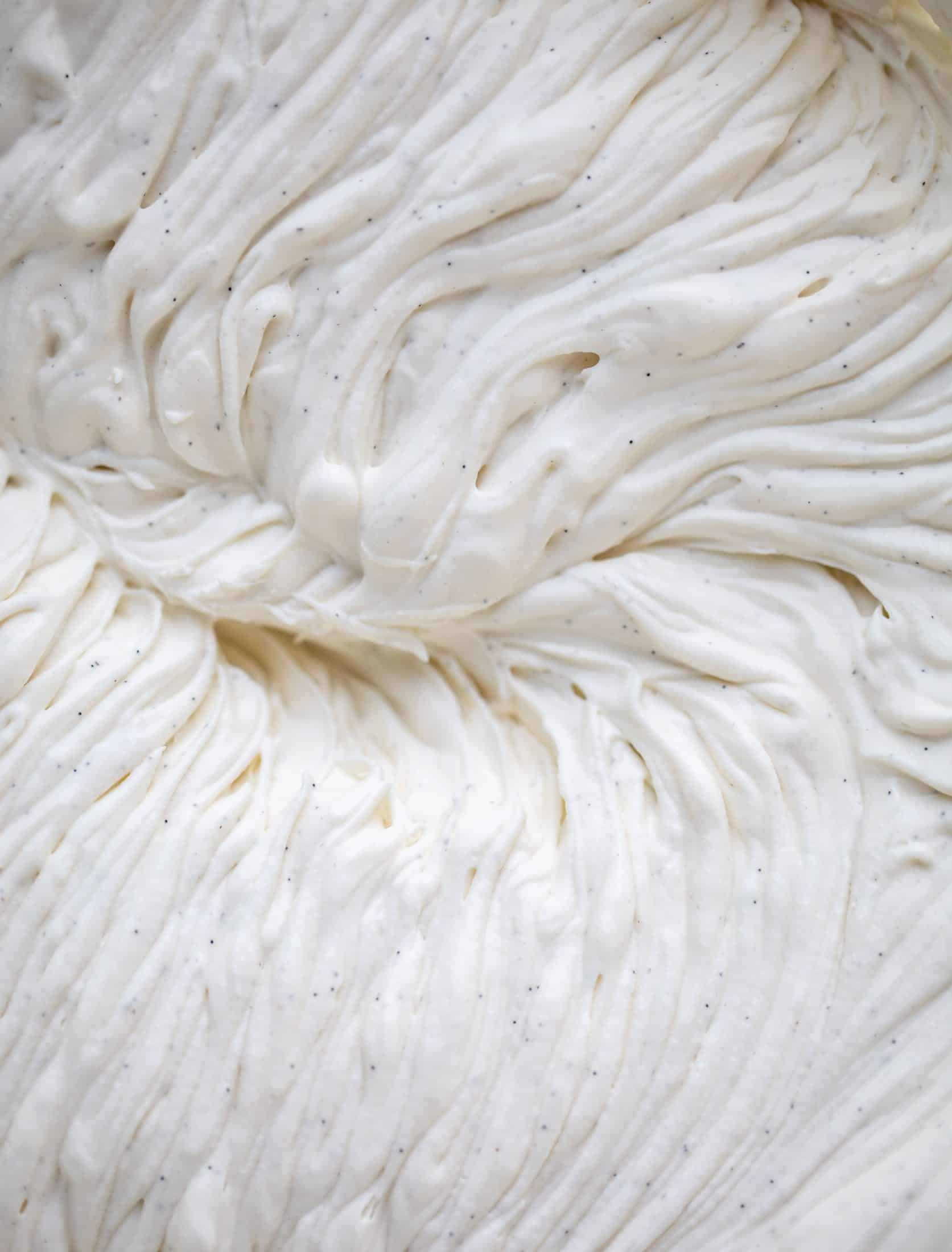 heavy cream whipped with vanilla bean