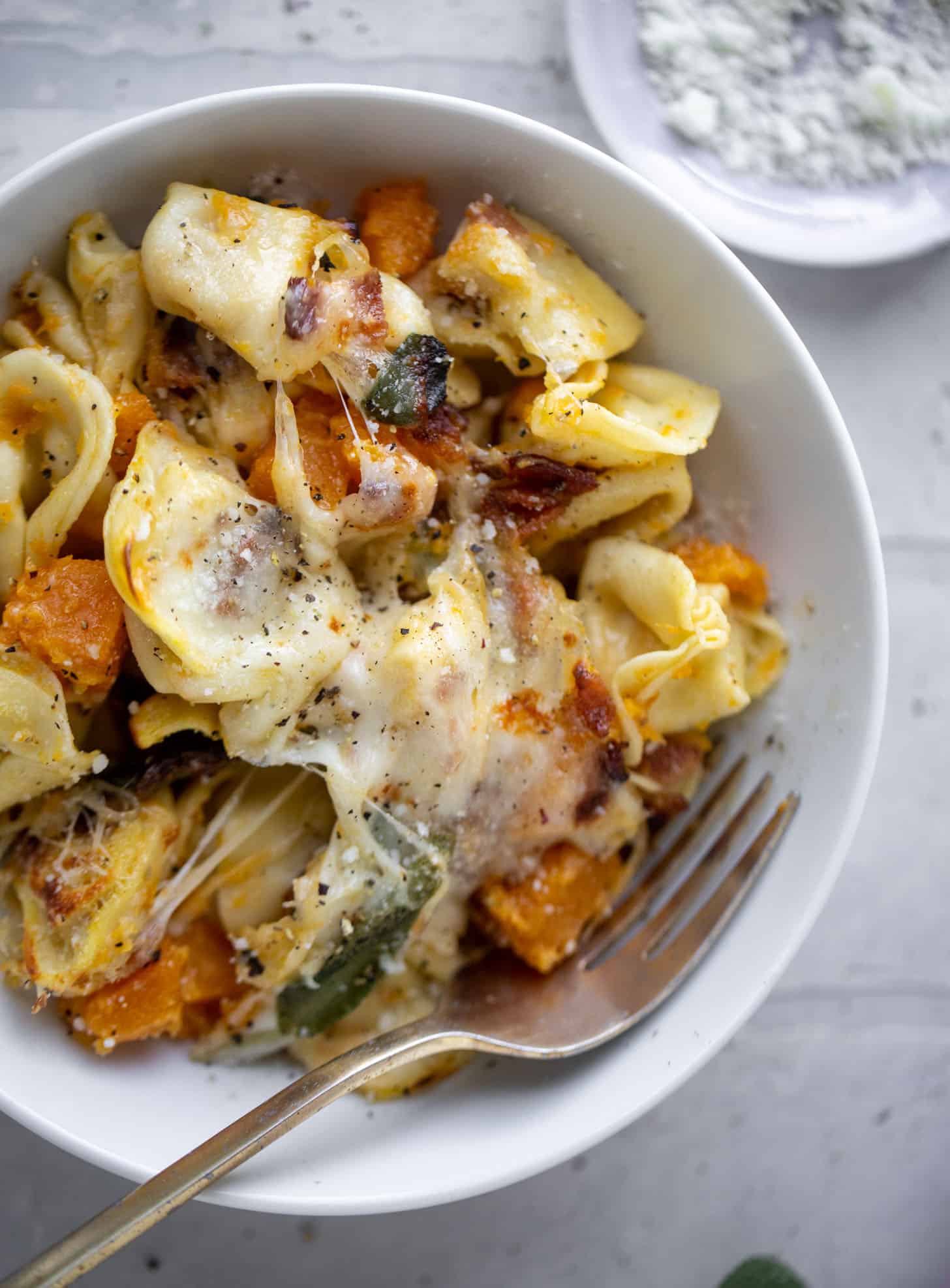 harvest tortellini skillet with butternut squash and sage