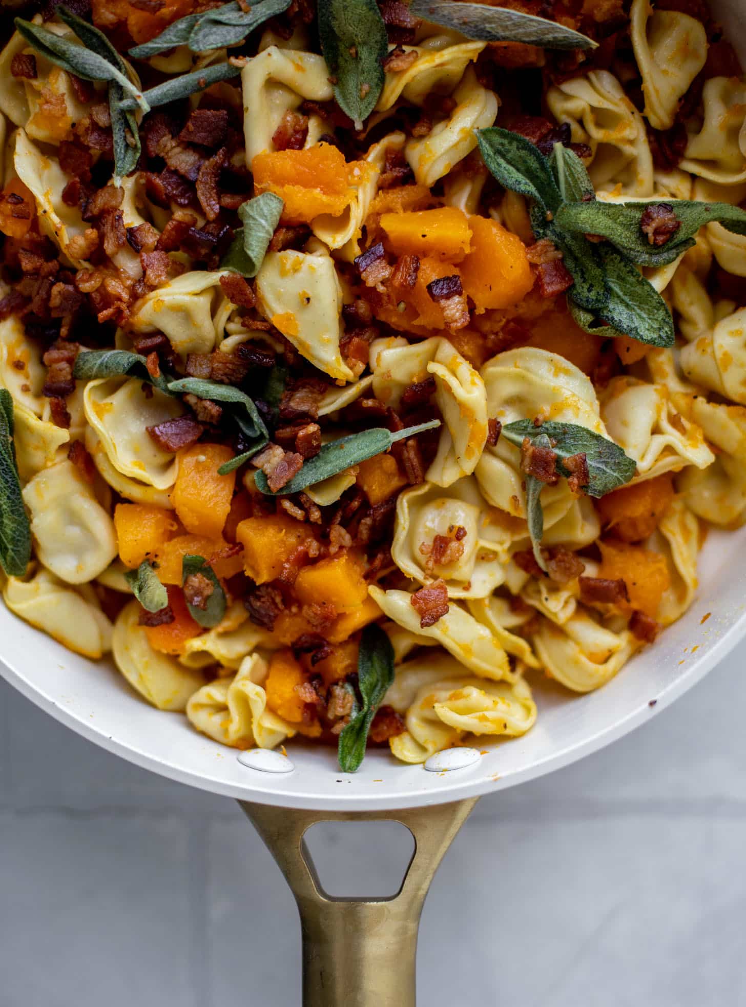 harvest tortellini skillet with butternut squash and sage