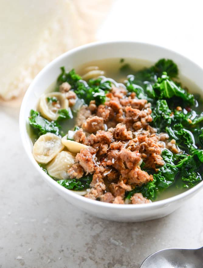 sausage, kale pasta soup and 45 of the best fall dinner recipes
