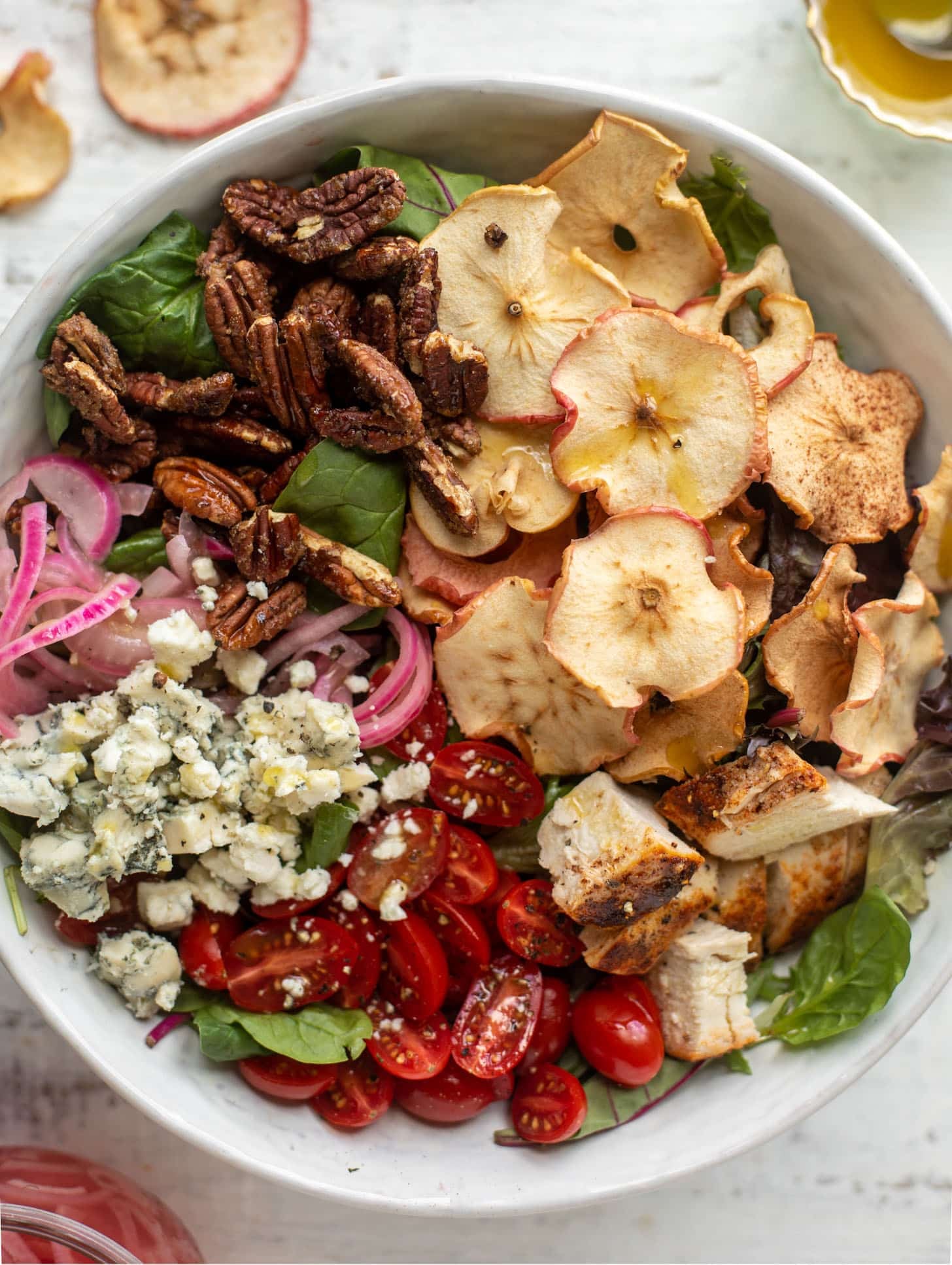 fuji apple chicken salad with champagne vinaigrette