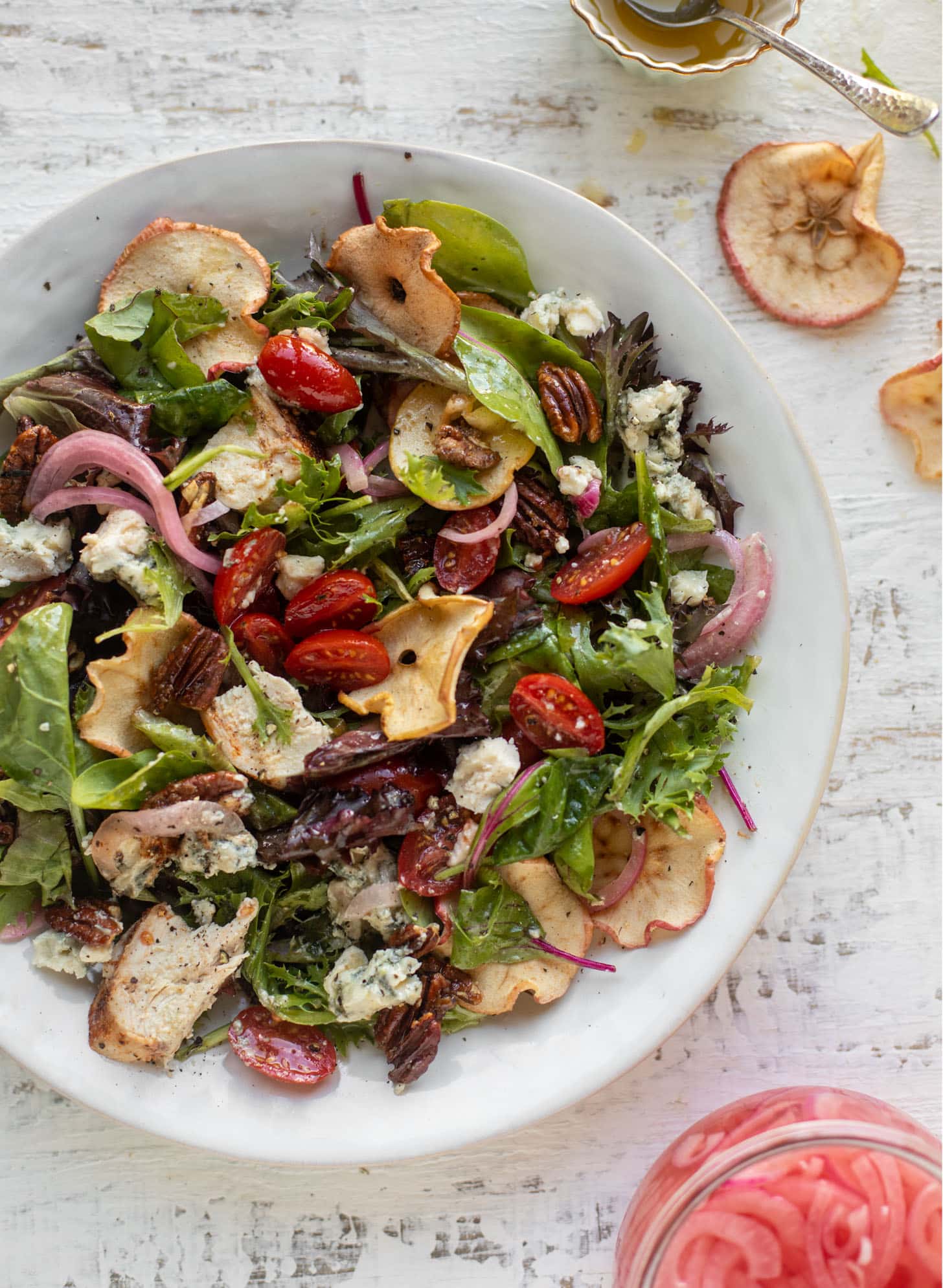 fuji apple chicken salad with champagne vinaigrette