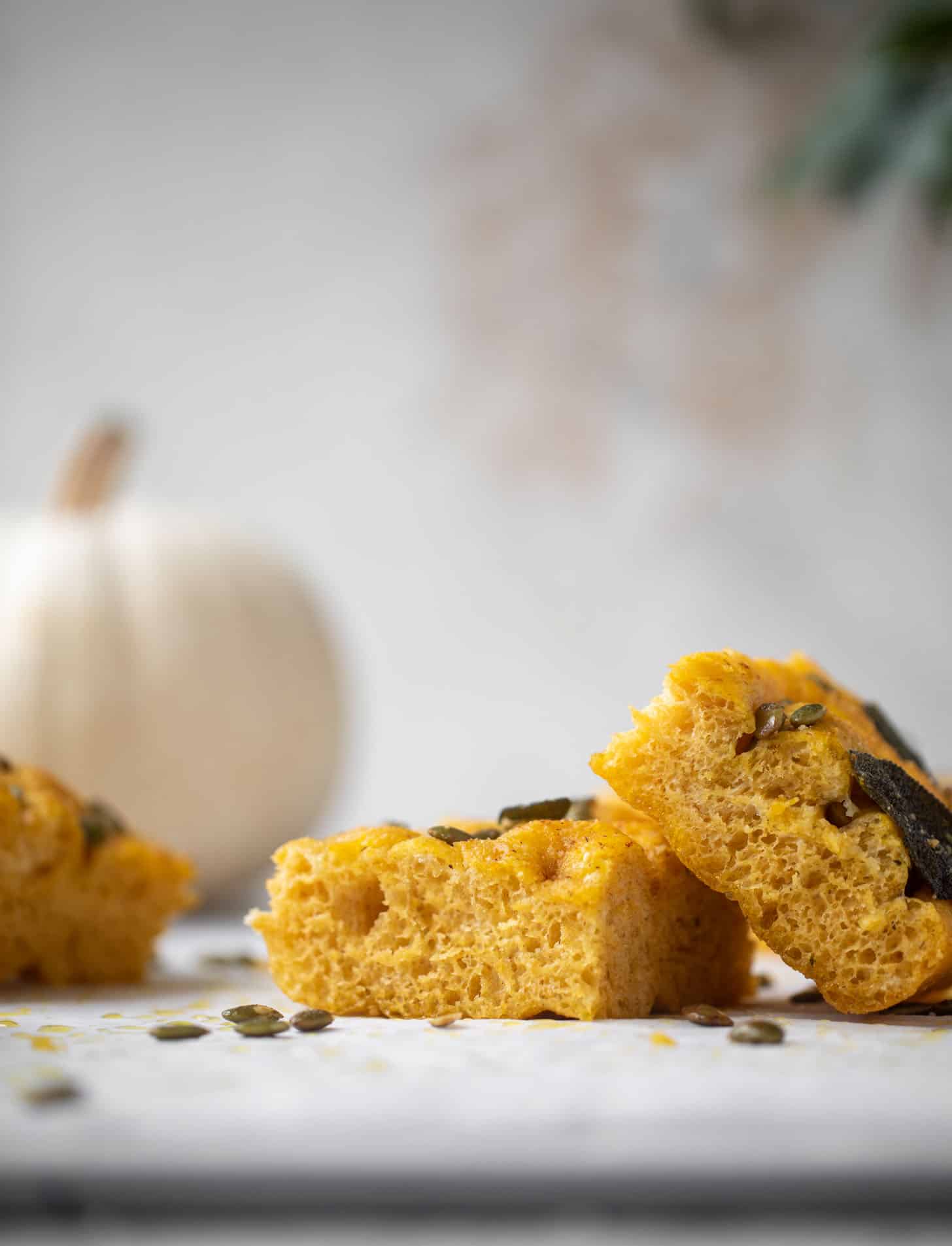 pumpkin focaccia bread