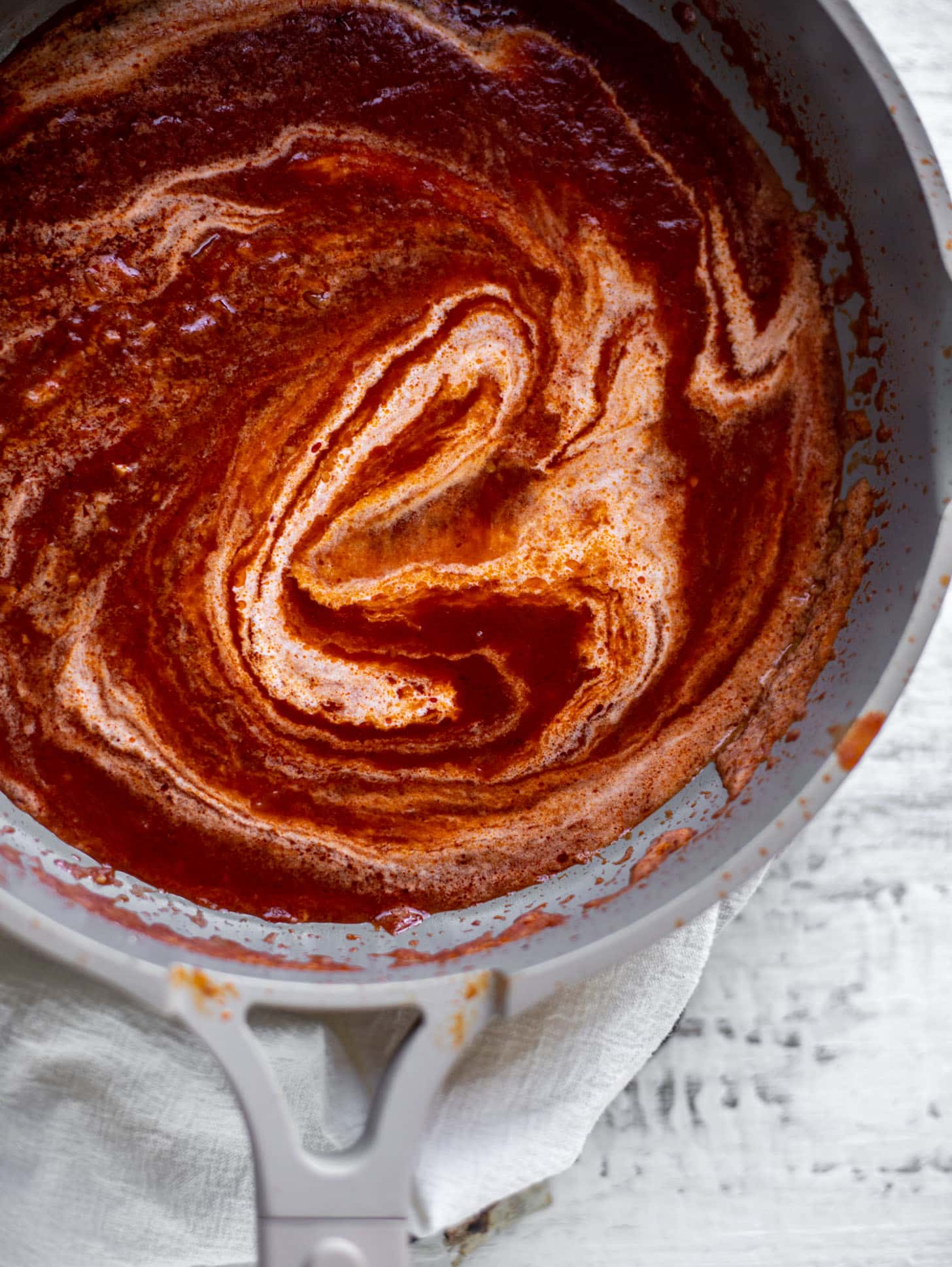 vodka sauce with cream swirl