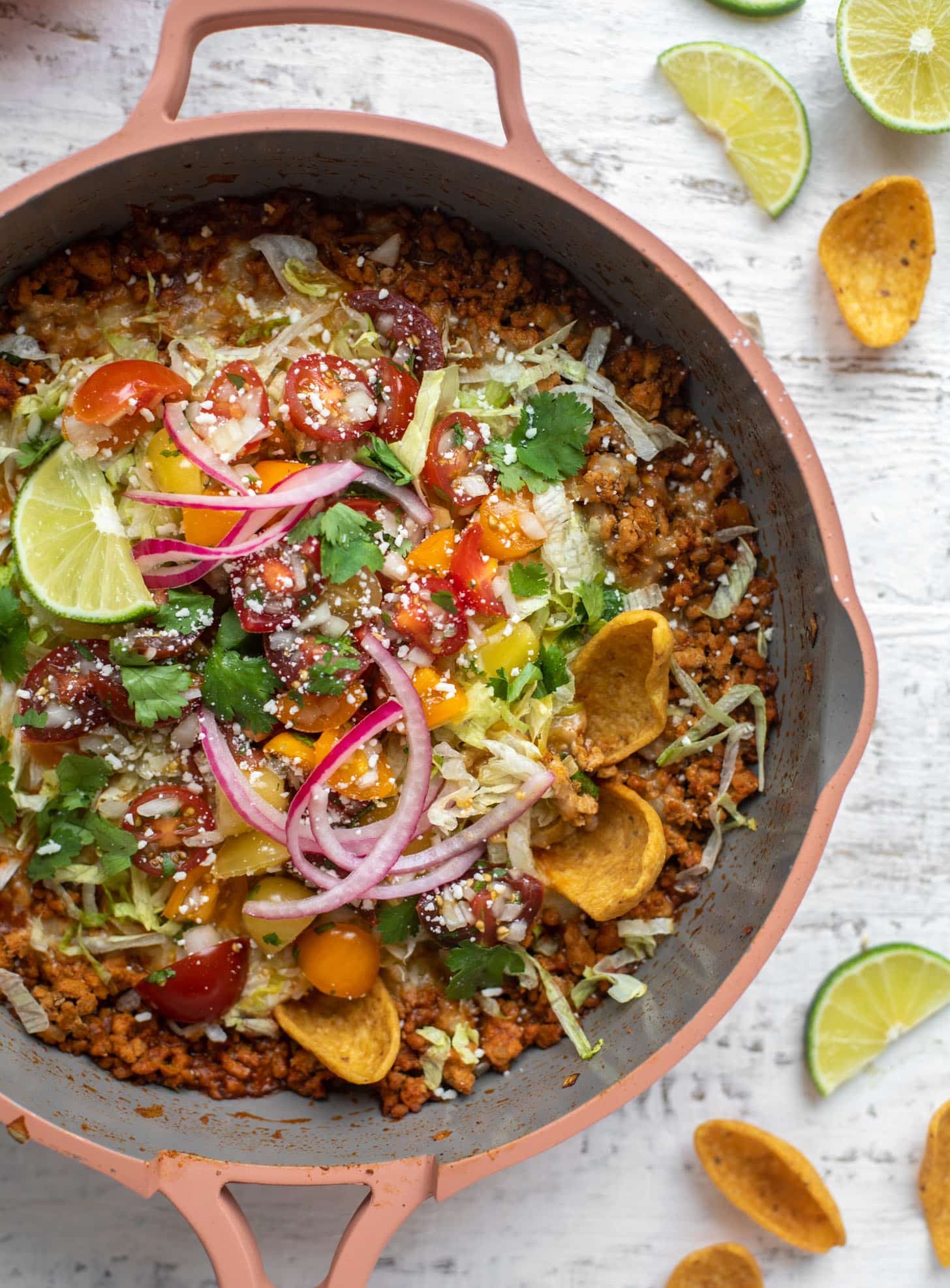 turkey taco nacho skillet