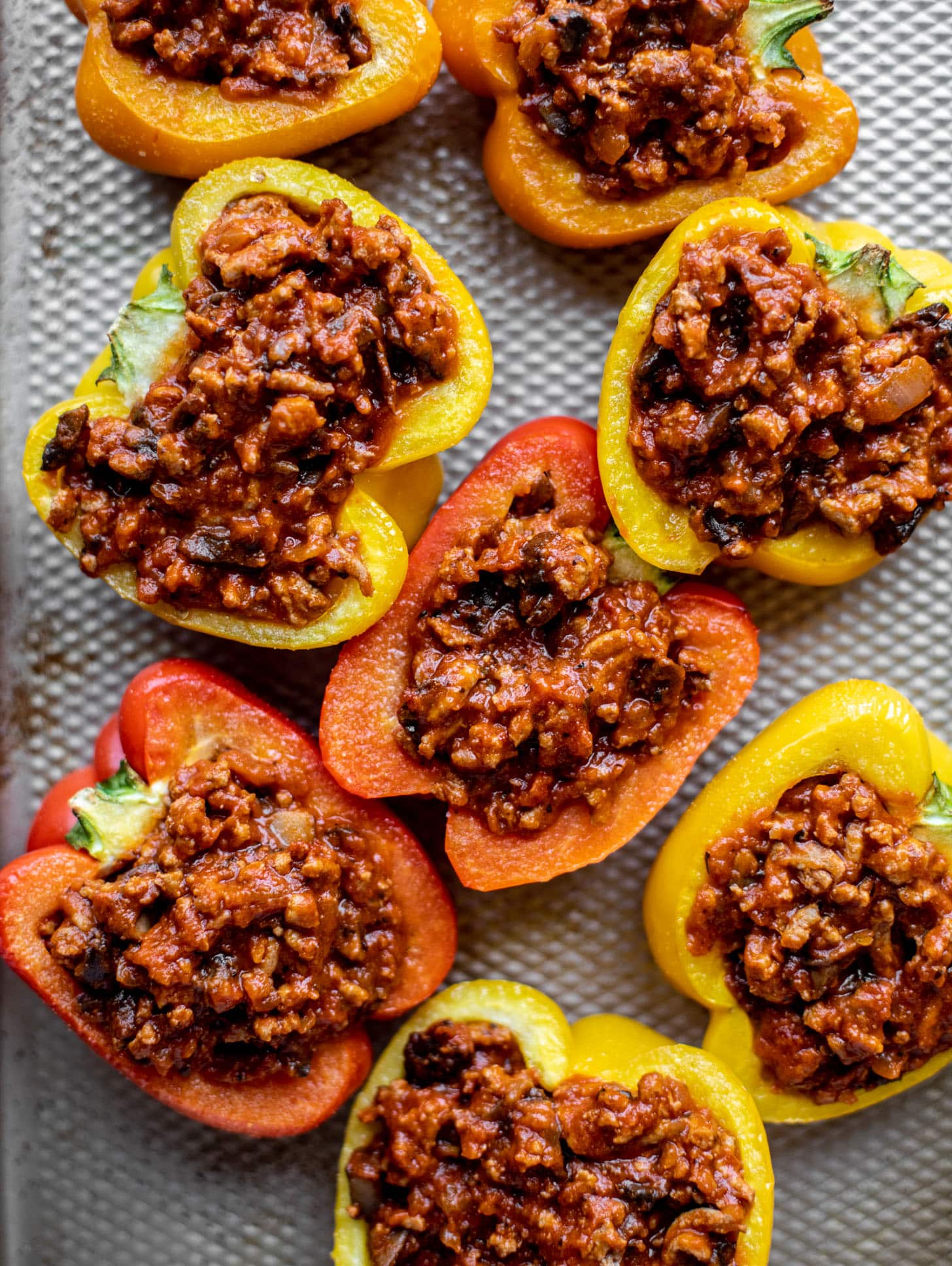bolognese stuffed peppers
