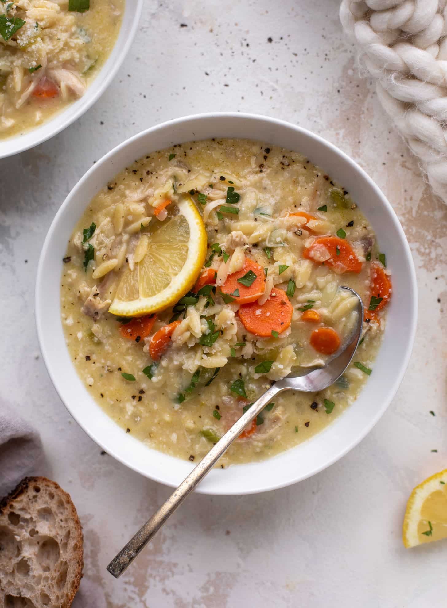 creamy chicken and orzo soup