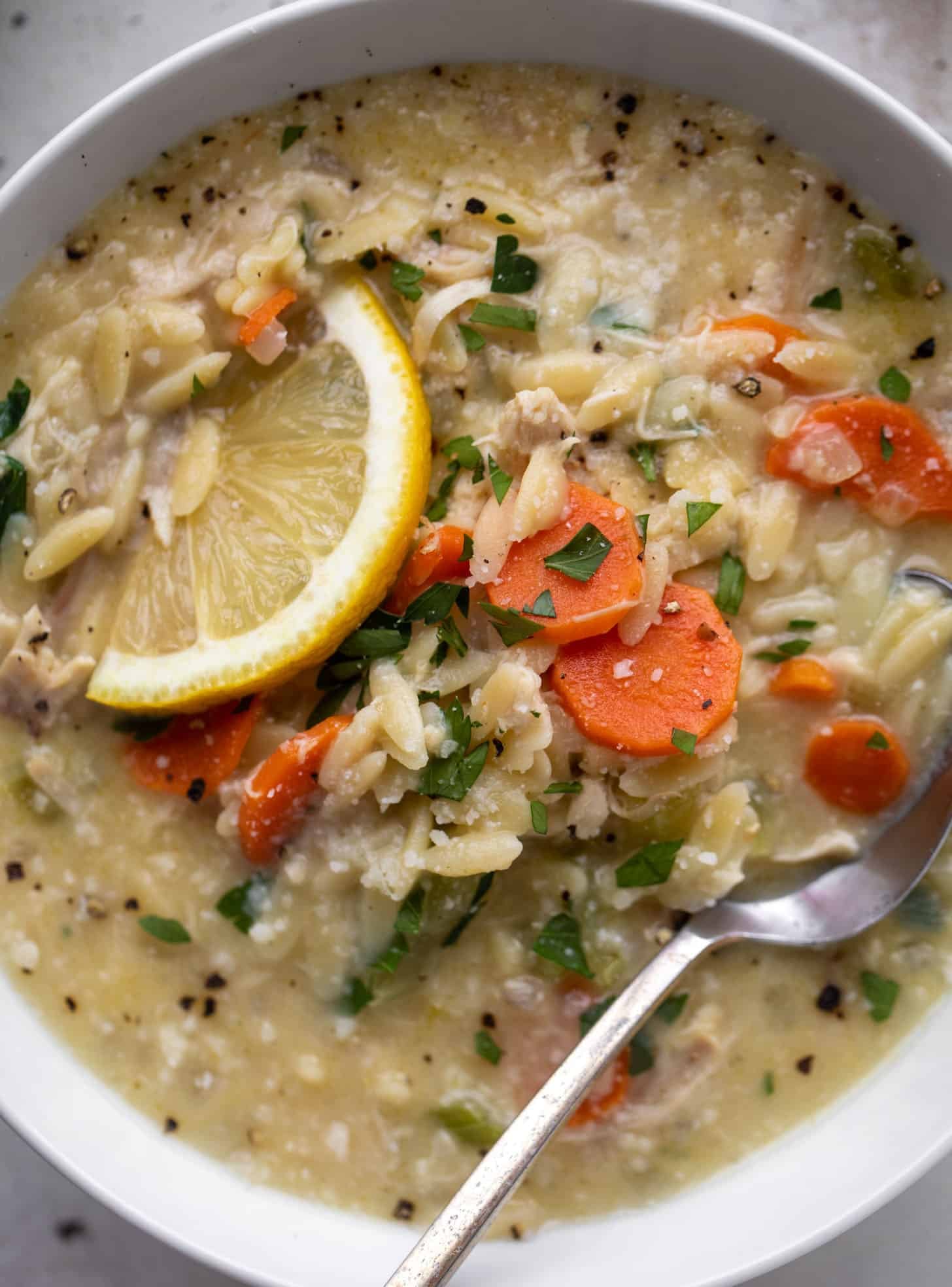 creamy chicken and orzo soup