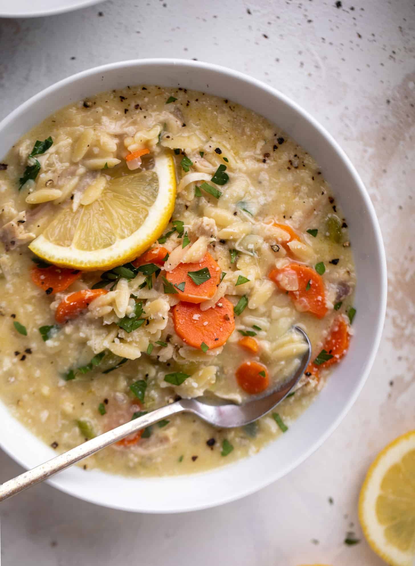 creamy chicken and orzo soup