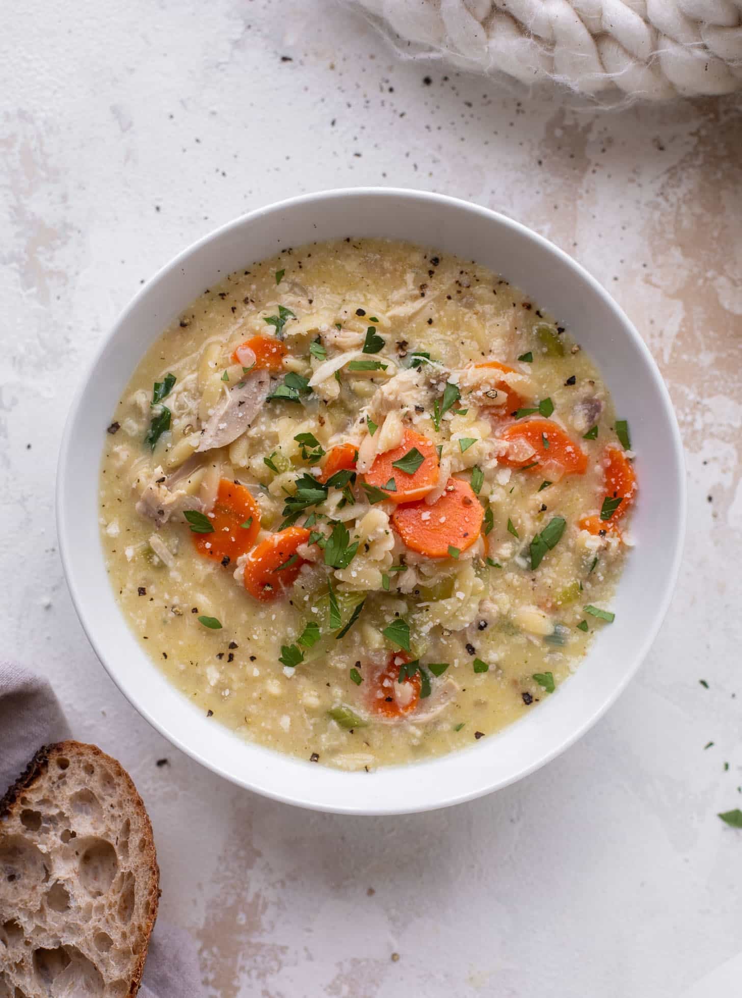creamy chicken and orzo soup
