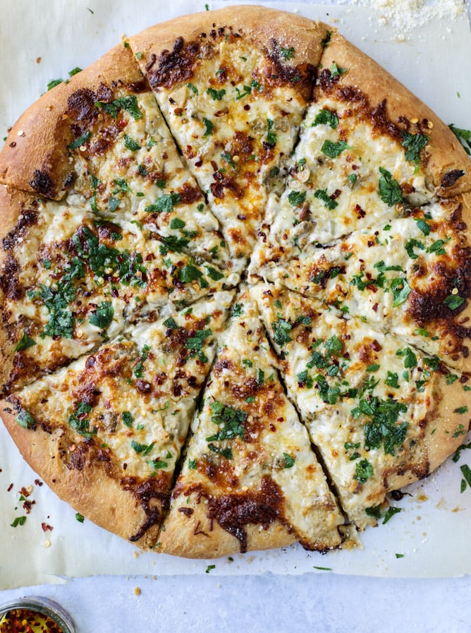 white clam sauce pizza and 23 recipes for lent