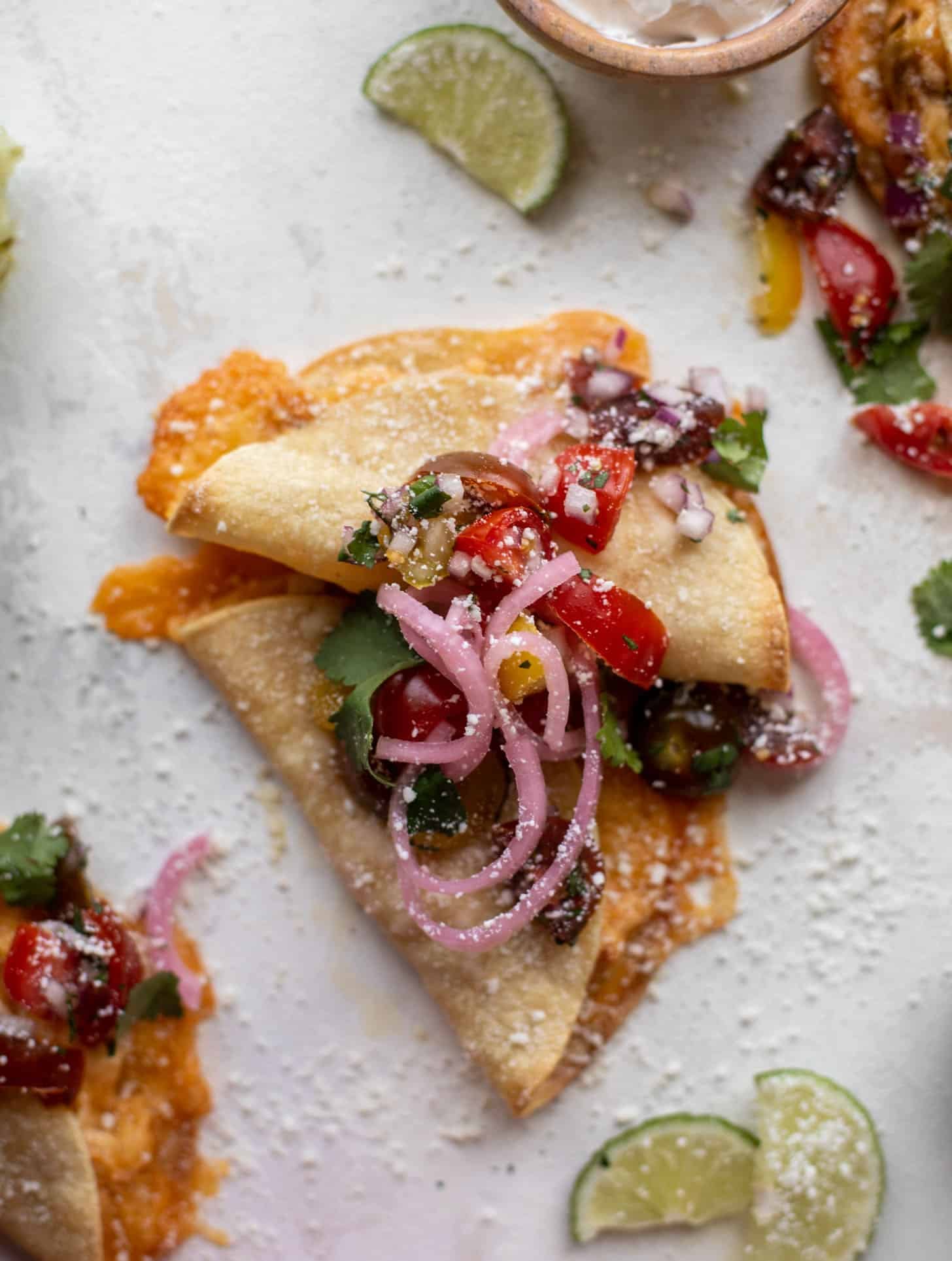 crispy baked salsa chicken tacos