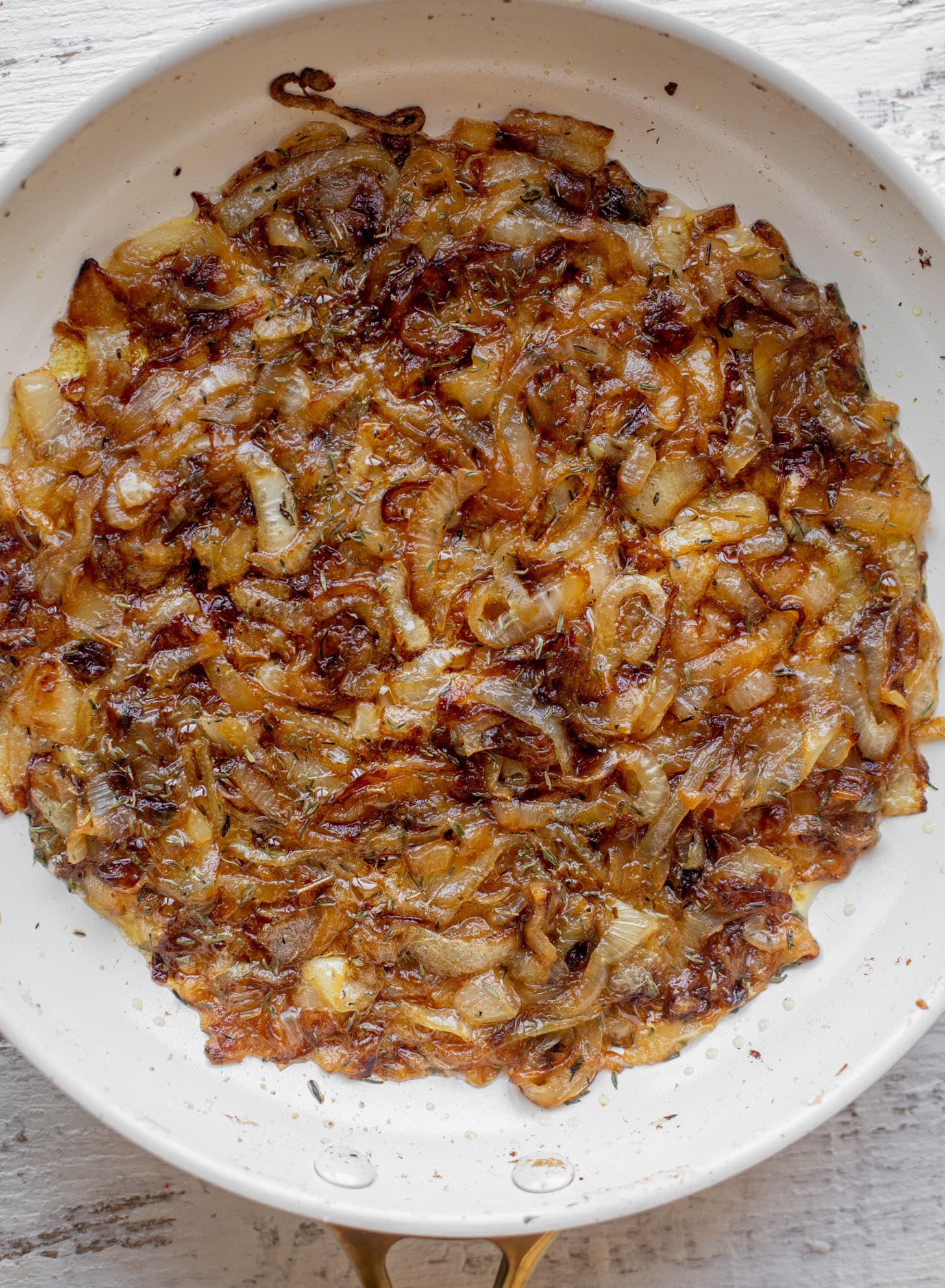caramelized onions in a skillet