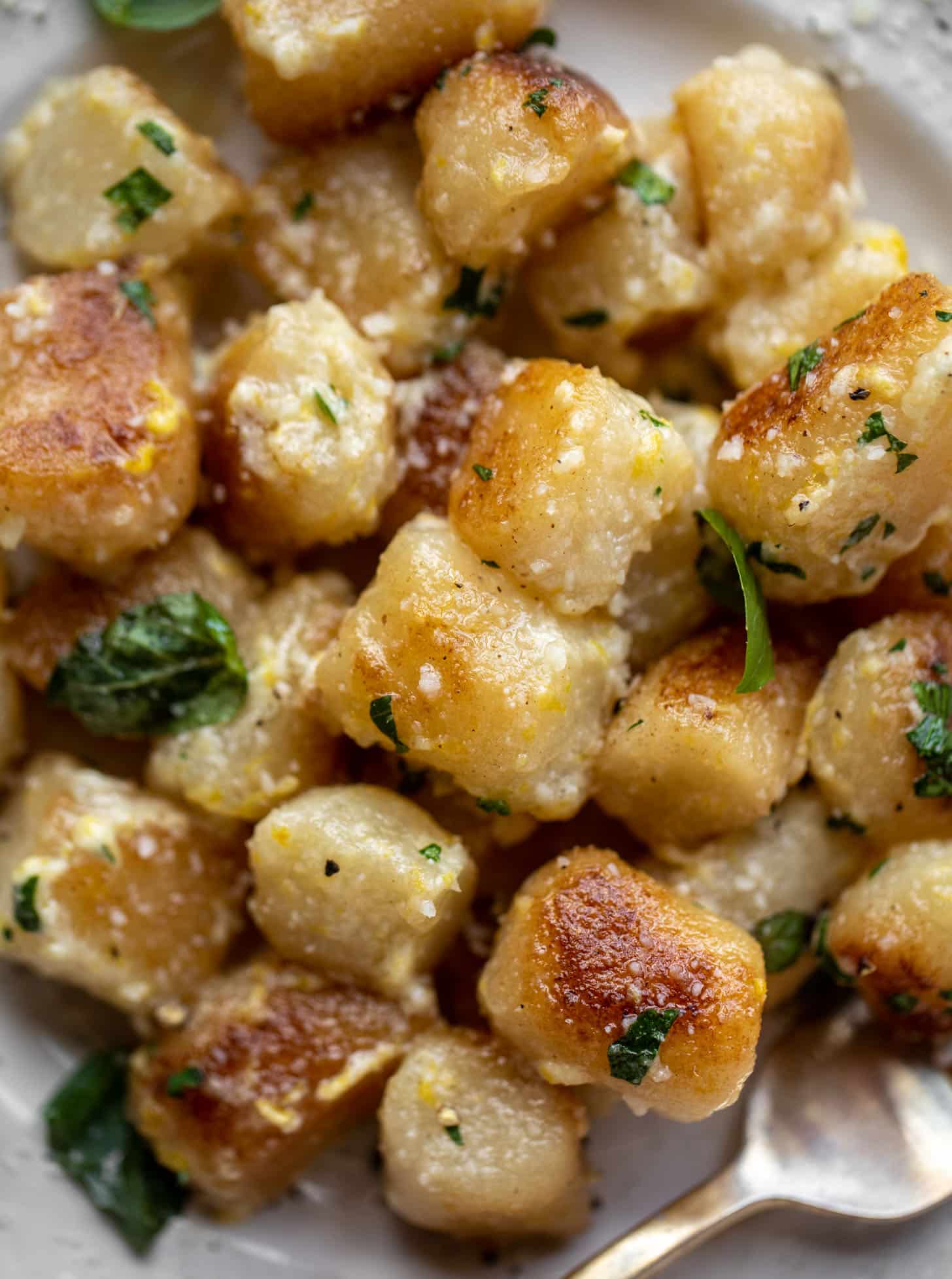 15 minute lemon parmesan cauliflower gnocchi