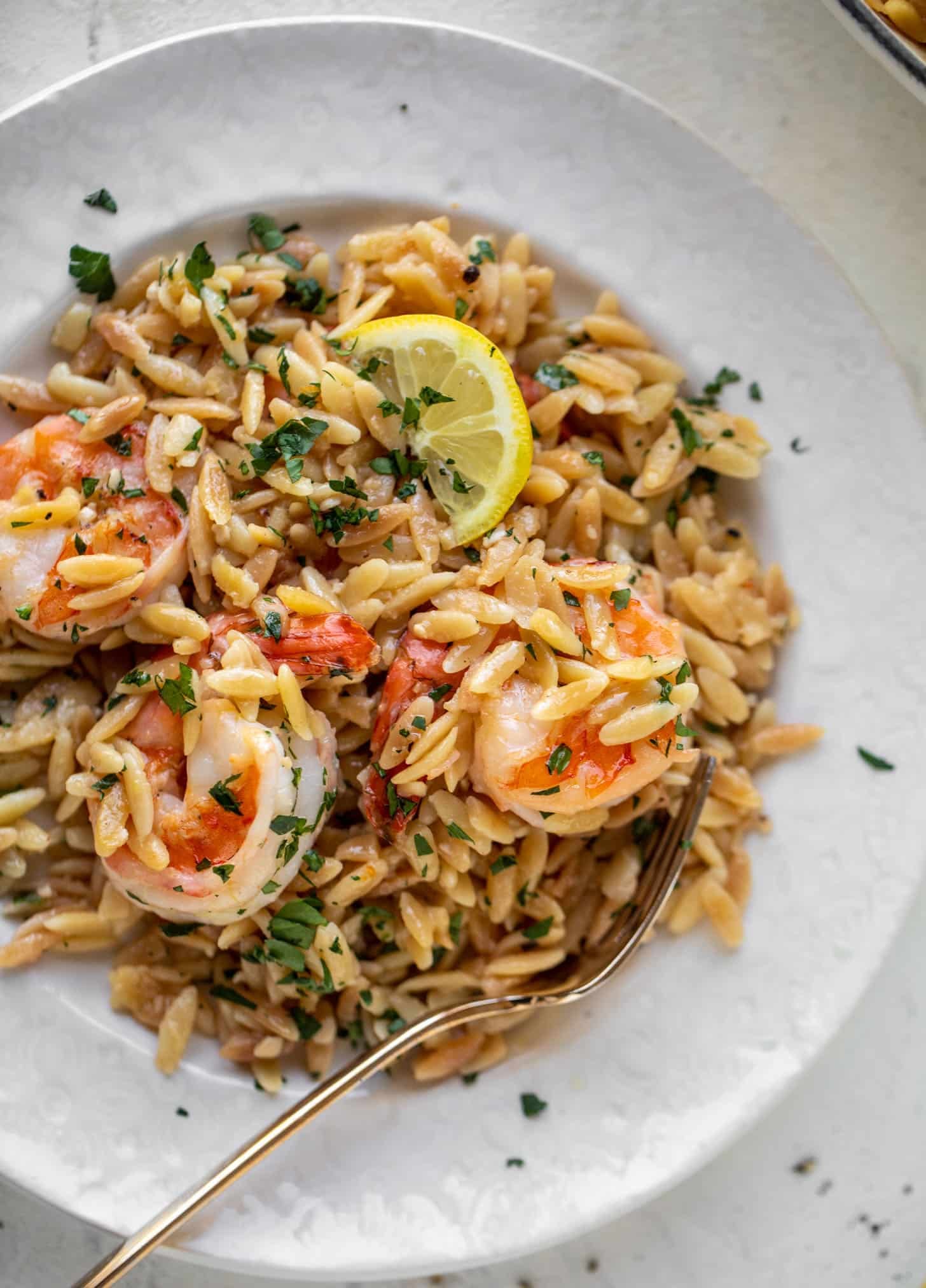 one pot garlic butter shrimp and orzo