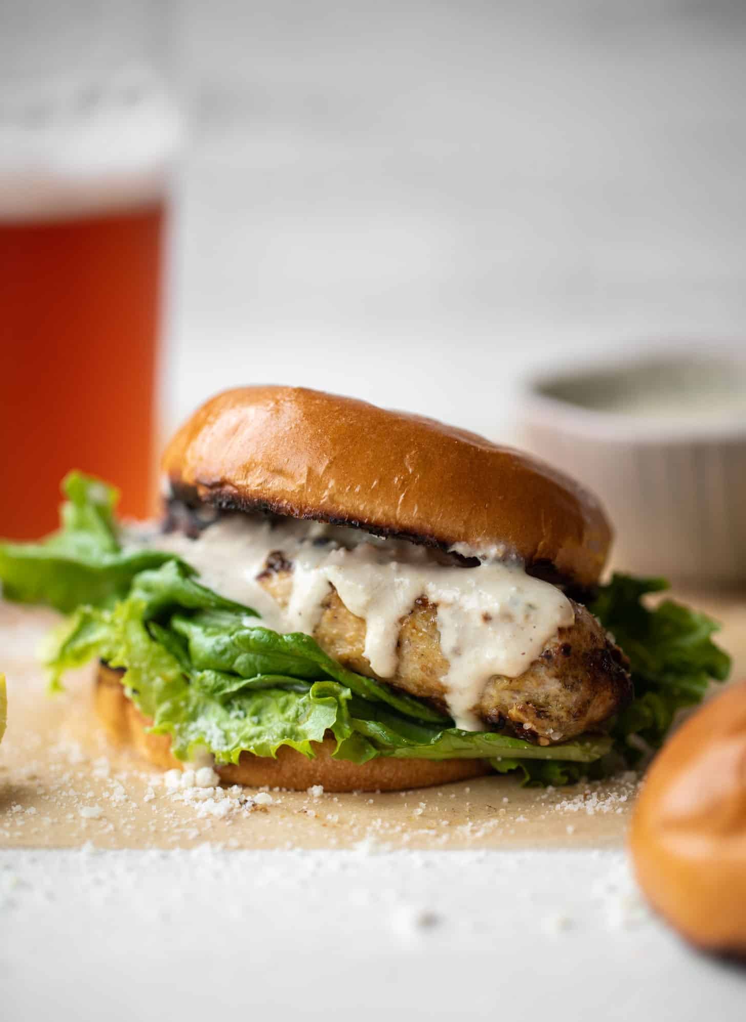 grilled chicken caesar sandwiches