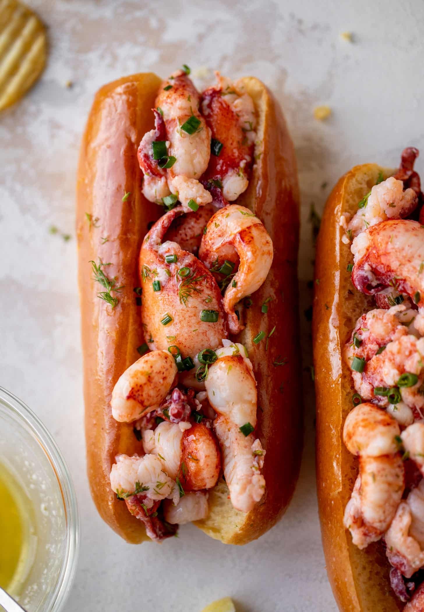 warm and buttery lobster rolls
