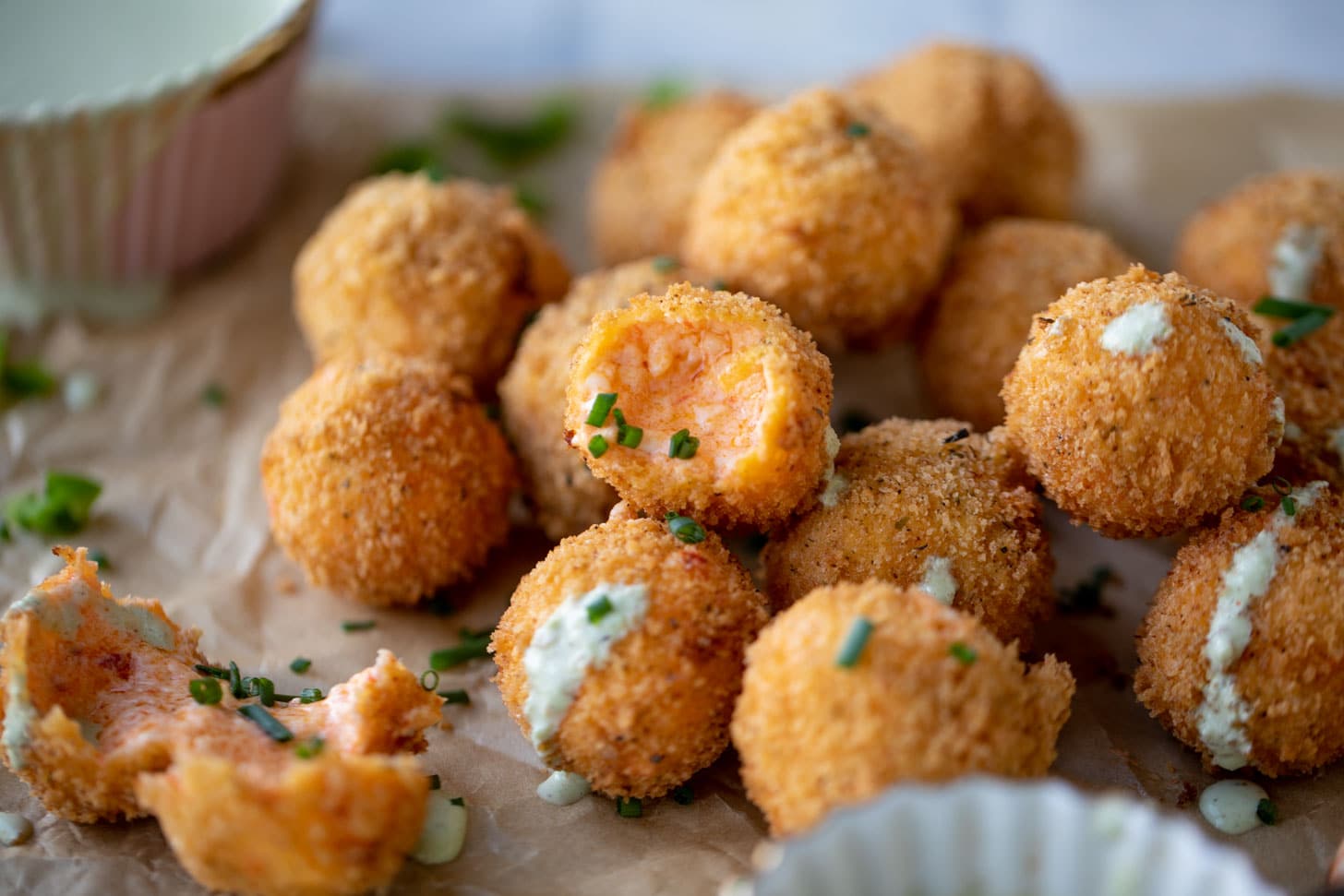 pimento cheese poppers with jalapeño ranch