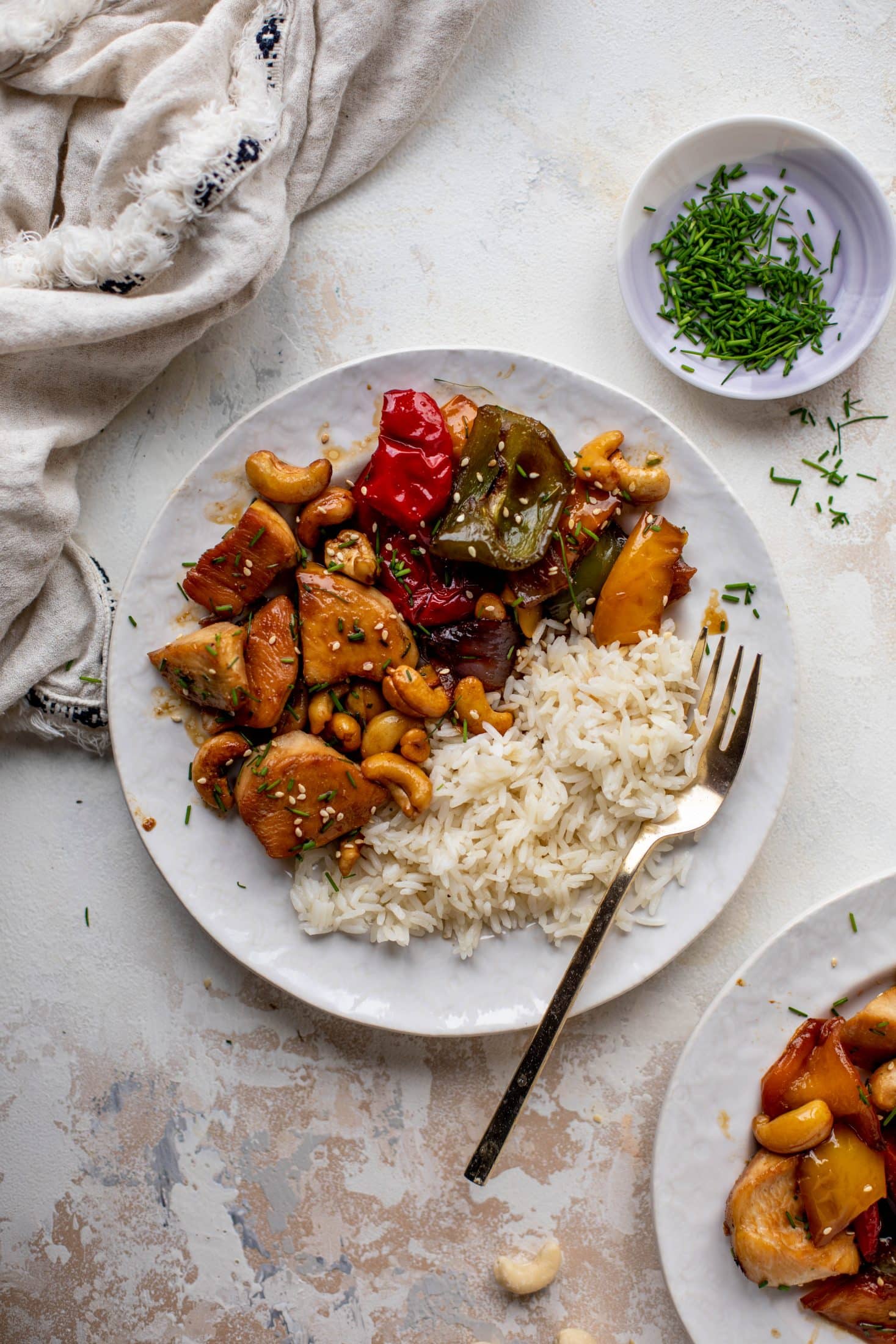 sheet pan cashew chicken