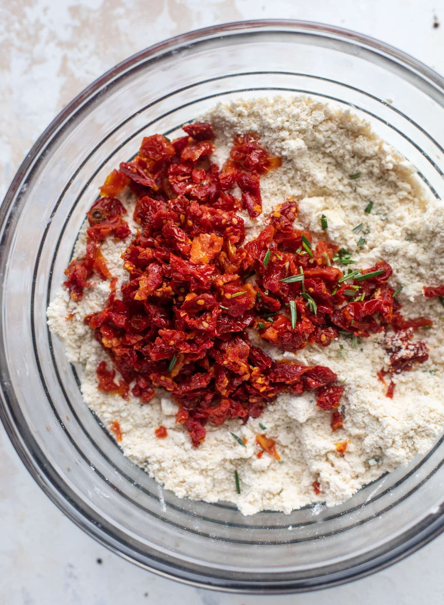 scone dough with sun dried tomatoes