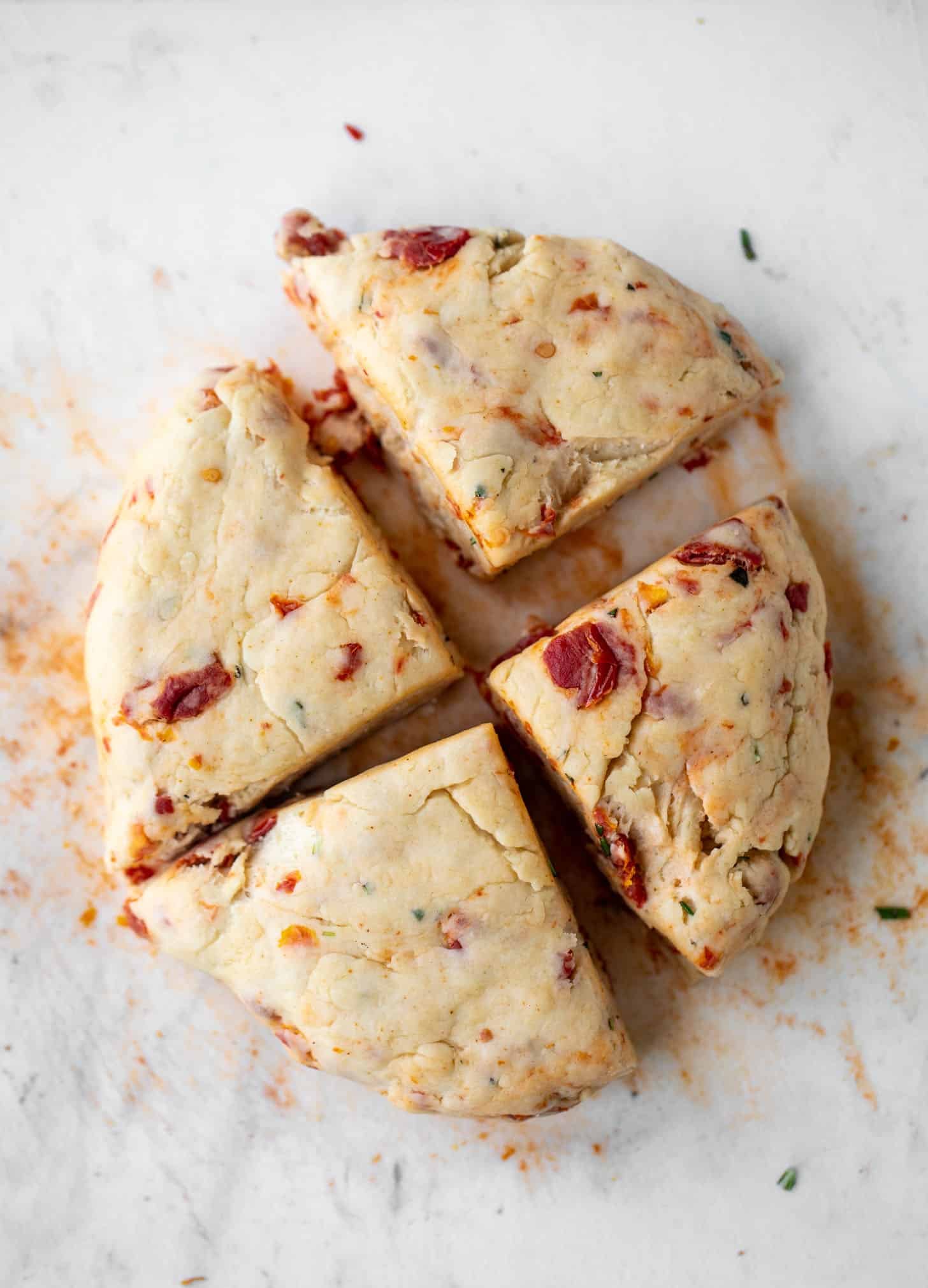 sun dried tomato scone dough