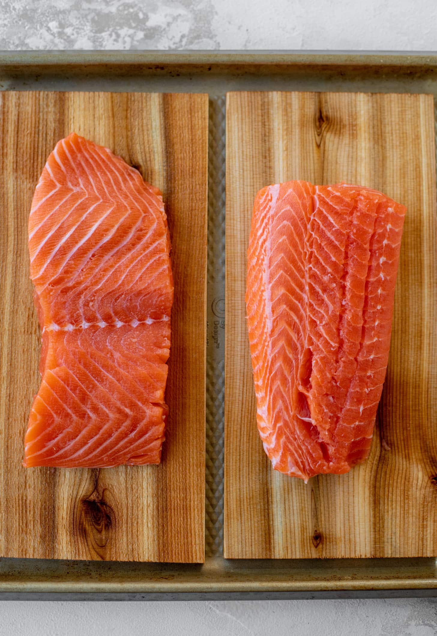 fresh salmon on cedar planks
