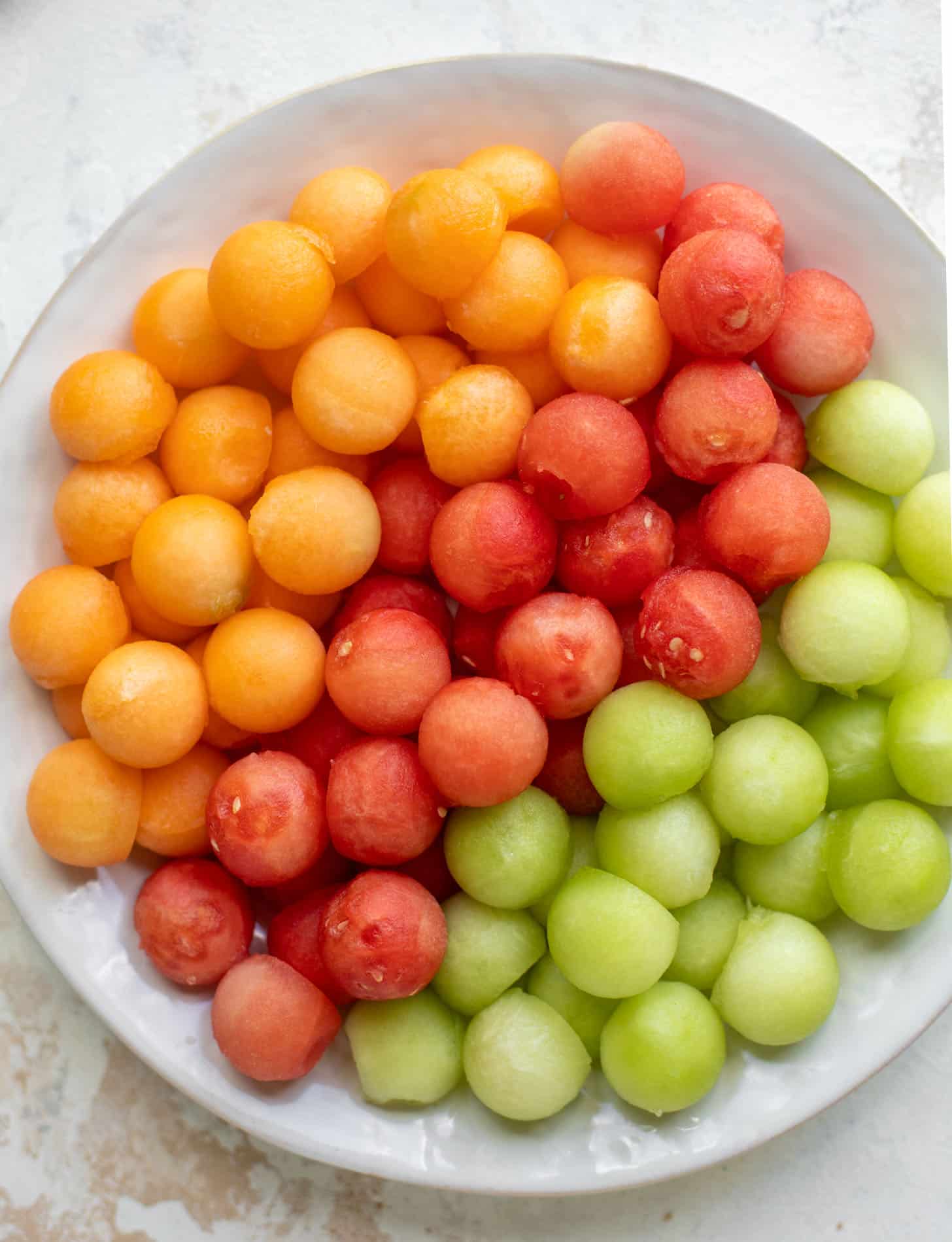 cantaloupe, watermelon, honeydew